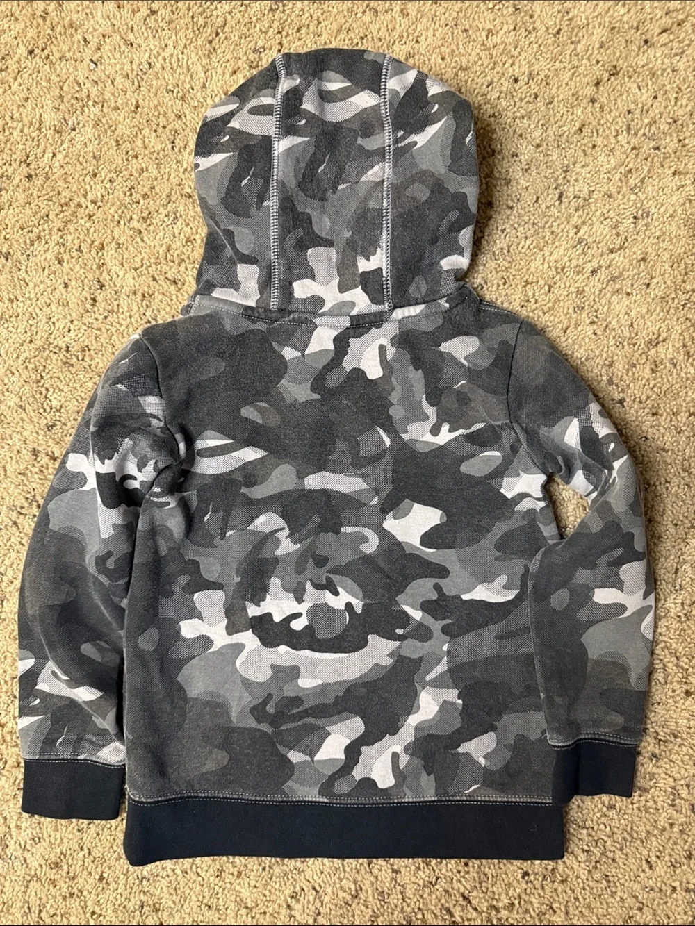 Nike Kids' Black & Gray Camo Pullover Hoodie